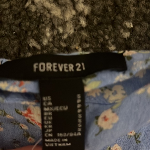 Blue floral mini dress - Picture 2 of 2